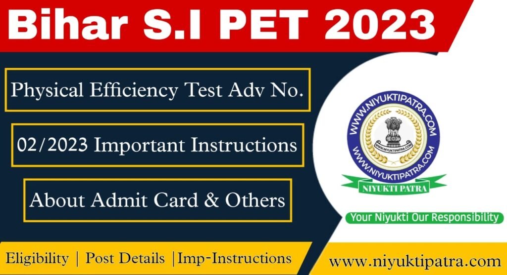 Bihar Police S.I Physical Efficiency Test (PET)