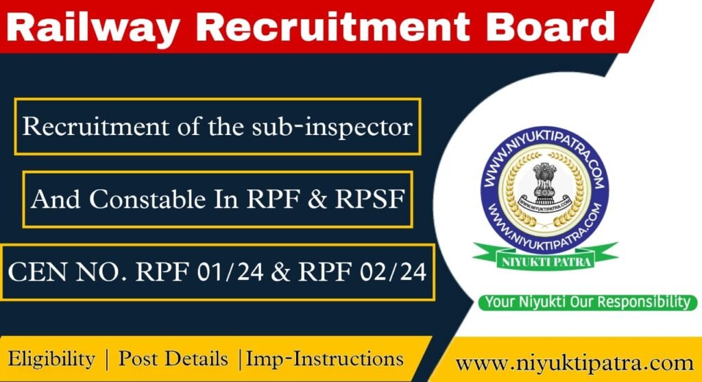 Recruitment of Sub-Inspectors and Constables in Railway Protection Force and Railway Protection Special Force CEN No. RPF 01/2024 & RPF 02/2024
